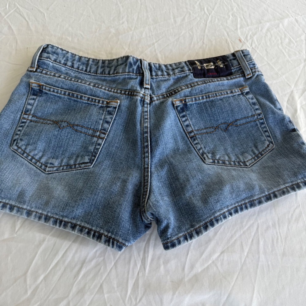 LEI Denim Shorts Medium Wash High Waisted Vintage Style Cut Offs Womens 7